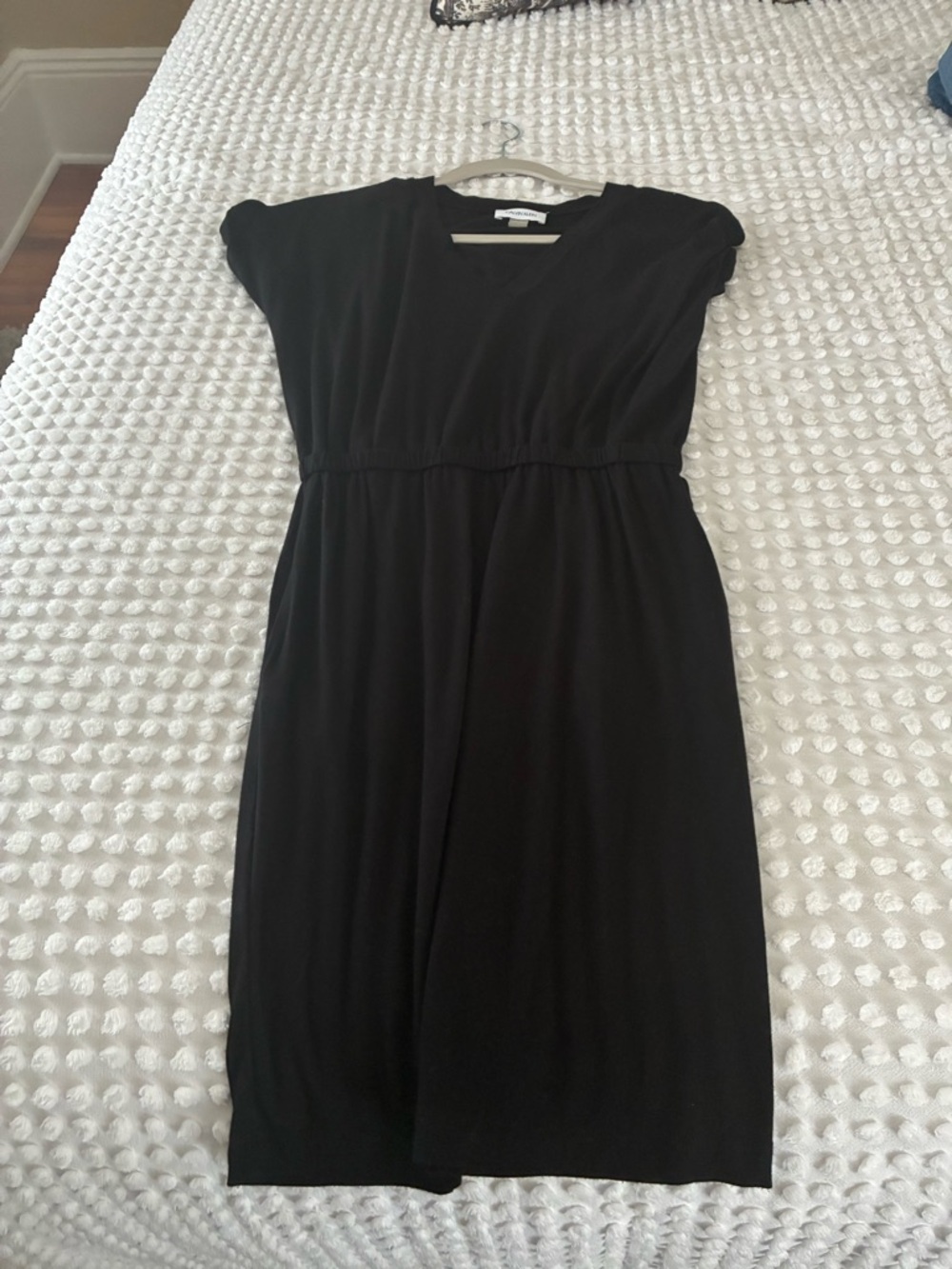 Calvin Klein Black V-Neck Midi Dress